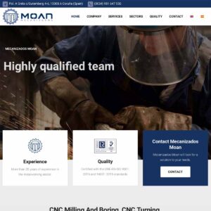 Nueva web Mecanizados Moan